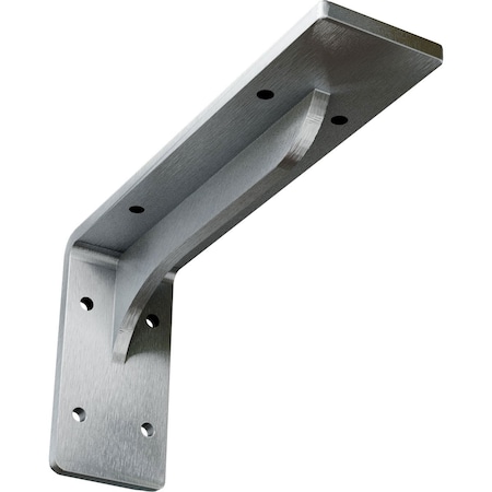 Ekena Millwork Embrey Steel Bracket, Unfinished 2"W x 8"D x 4 1/4"H BKTM02X08X04EBCRS